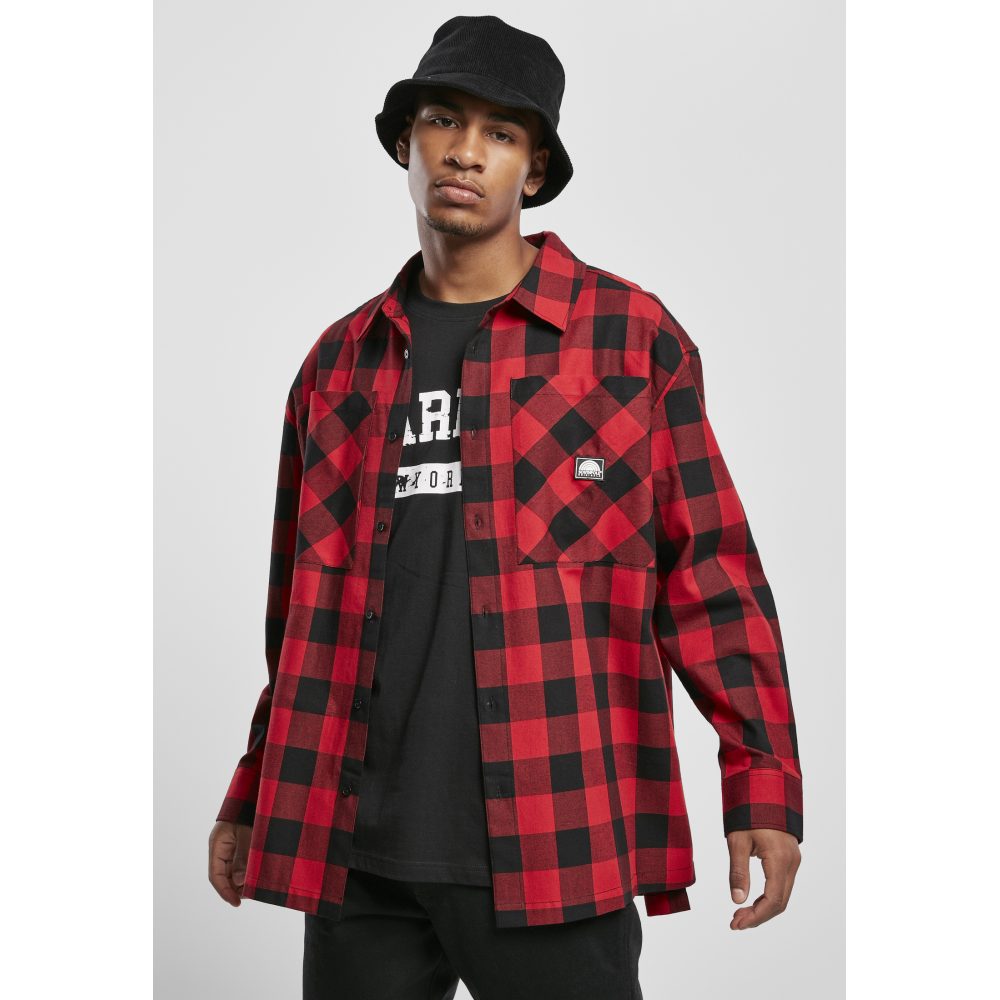 Southpole - Check Flannel Bluse - Rot/Schwarz